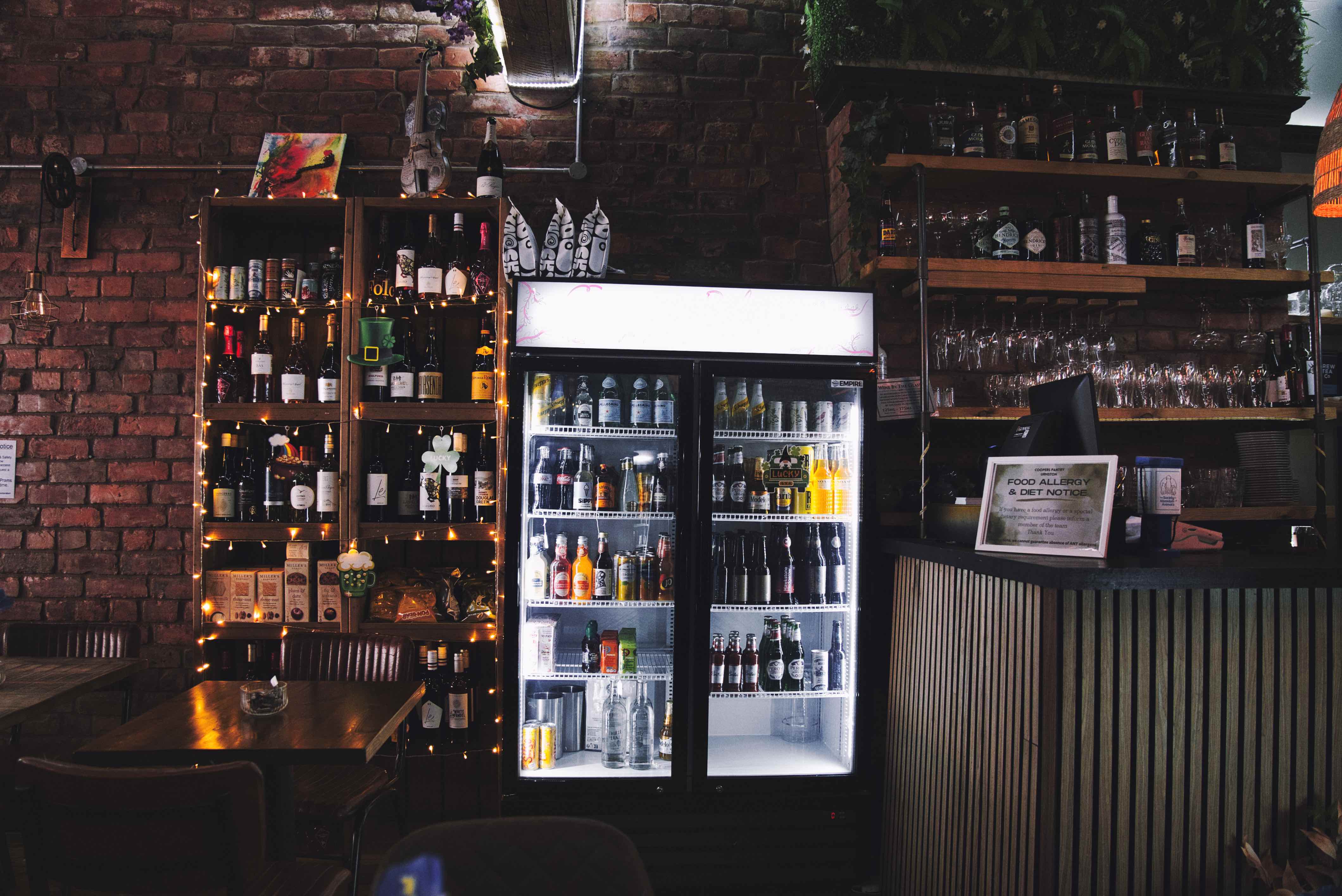 Coopers Pantry Interior - Wine Shelves and Drinks Fridge
